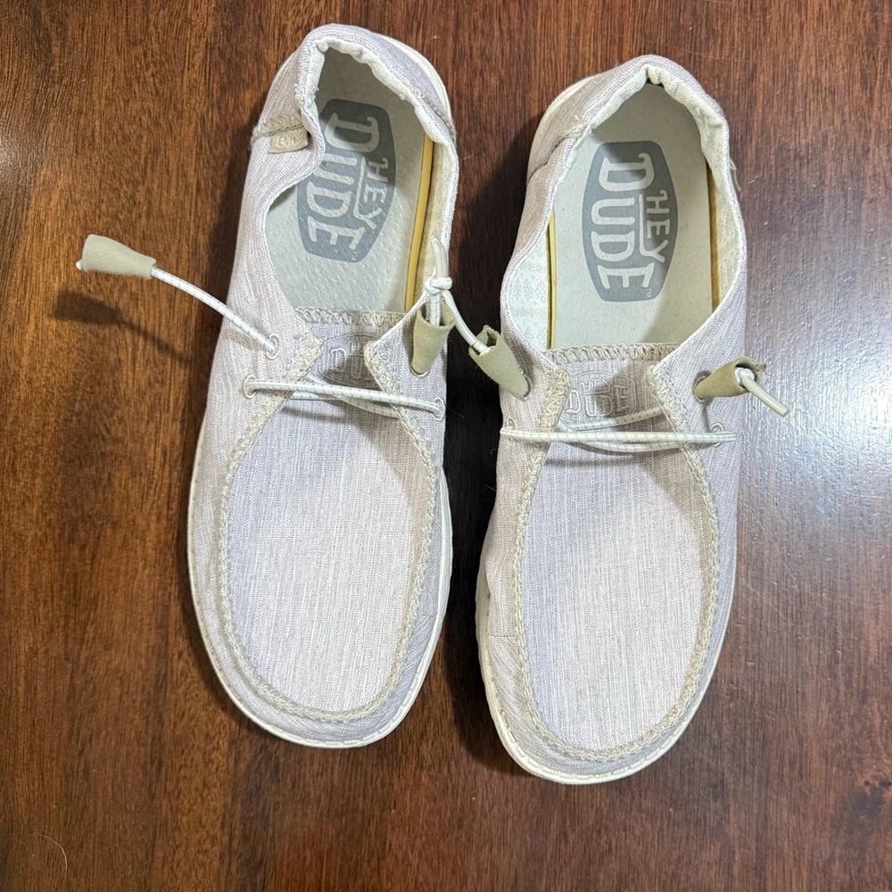 Hey Dude Women's Slip-On Shoes in Light Pink/Tan
